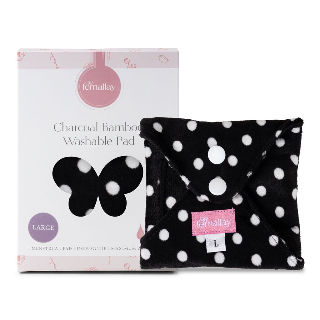 Bamboo Charcoal Reusable Menstrual Pads - Separates