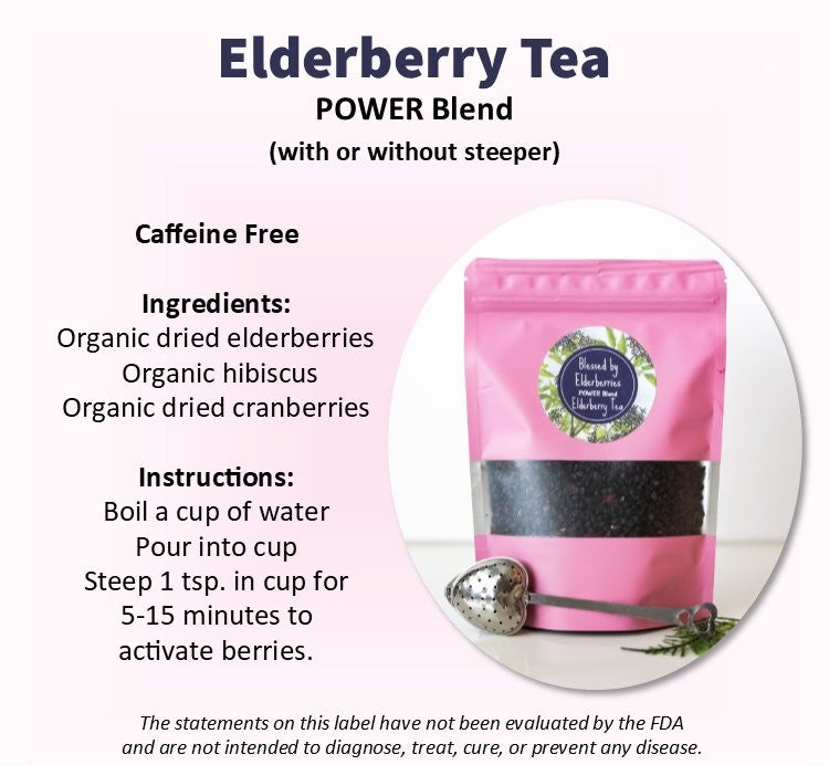 16oz Elderberry Syrup and Tea Christmas Bundle