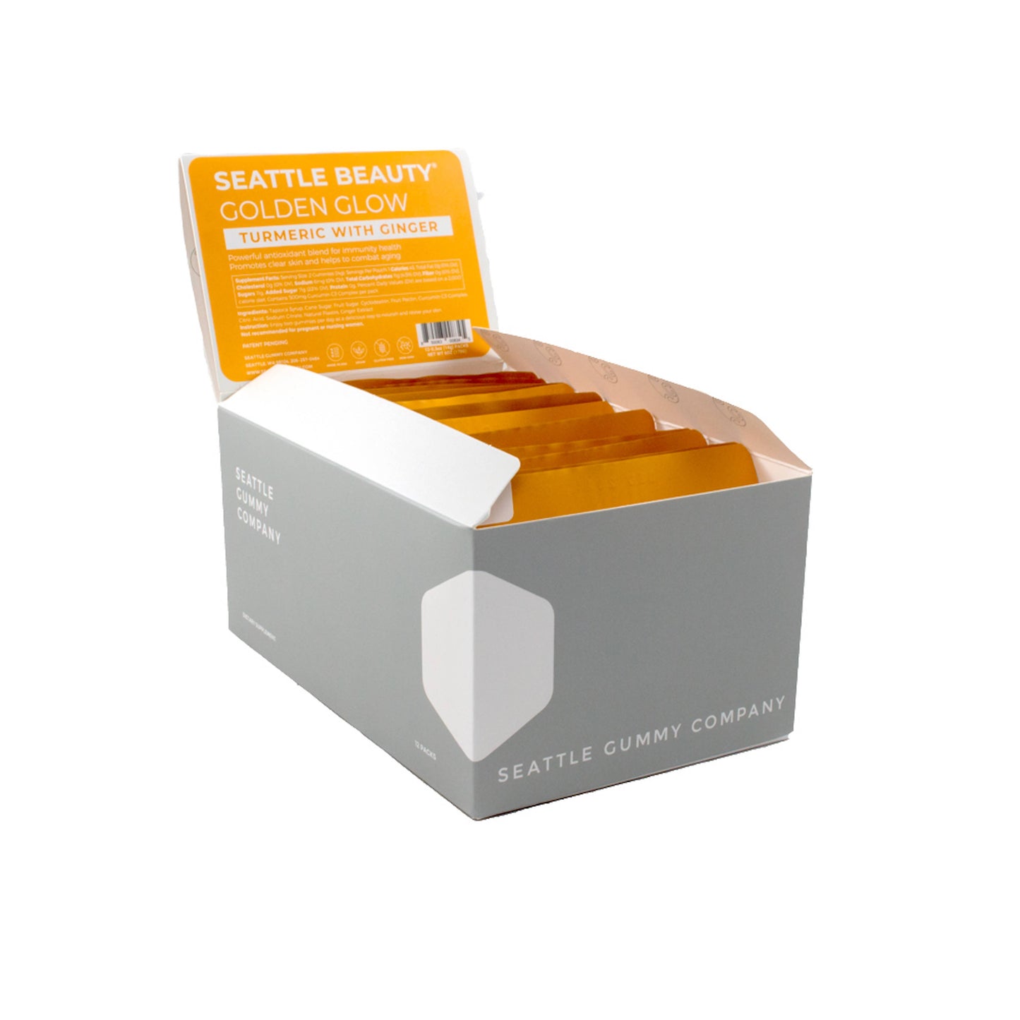 SUGAR FREE – Golden Glow Turmeric & Ginger Gummies (12-Pack)
