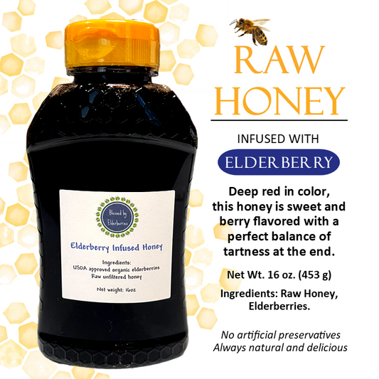 Elderberry infused Honey