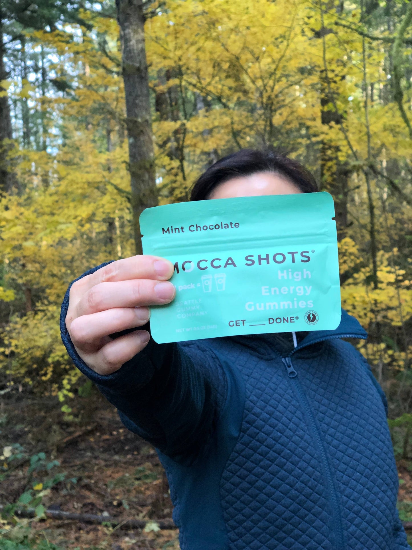 Mocca Shots Mint Chocolate Caffeine Gummy |12-Pack, 24-Shots