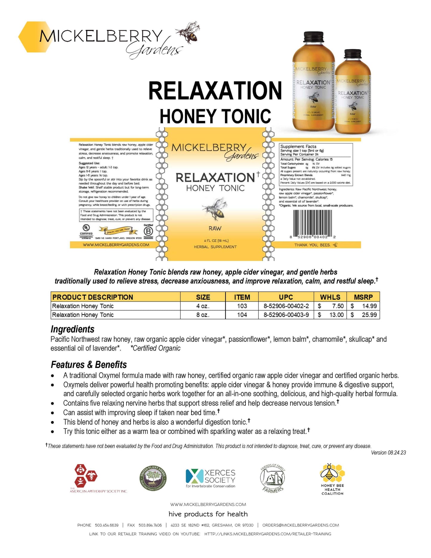 Relaxation Honey Tonic