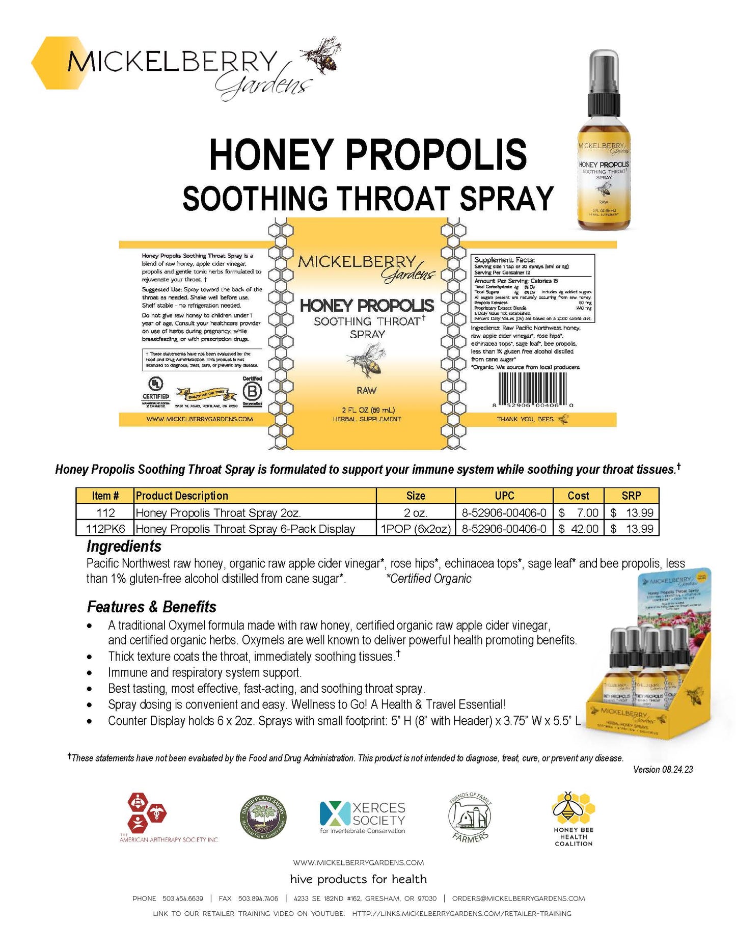 Honey Propolis Throat Spray