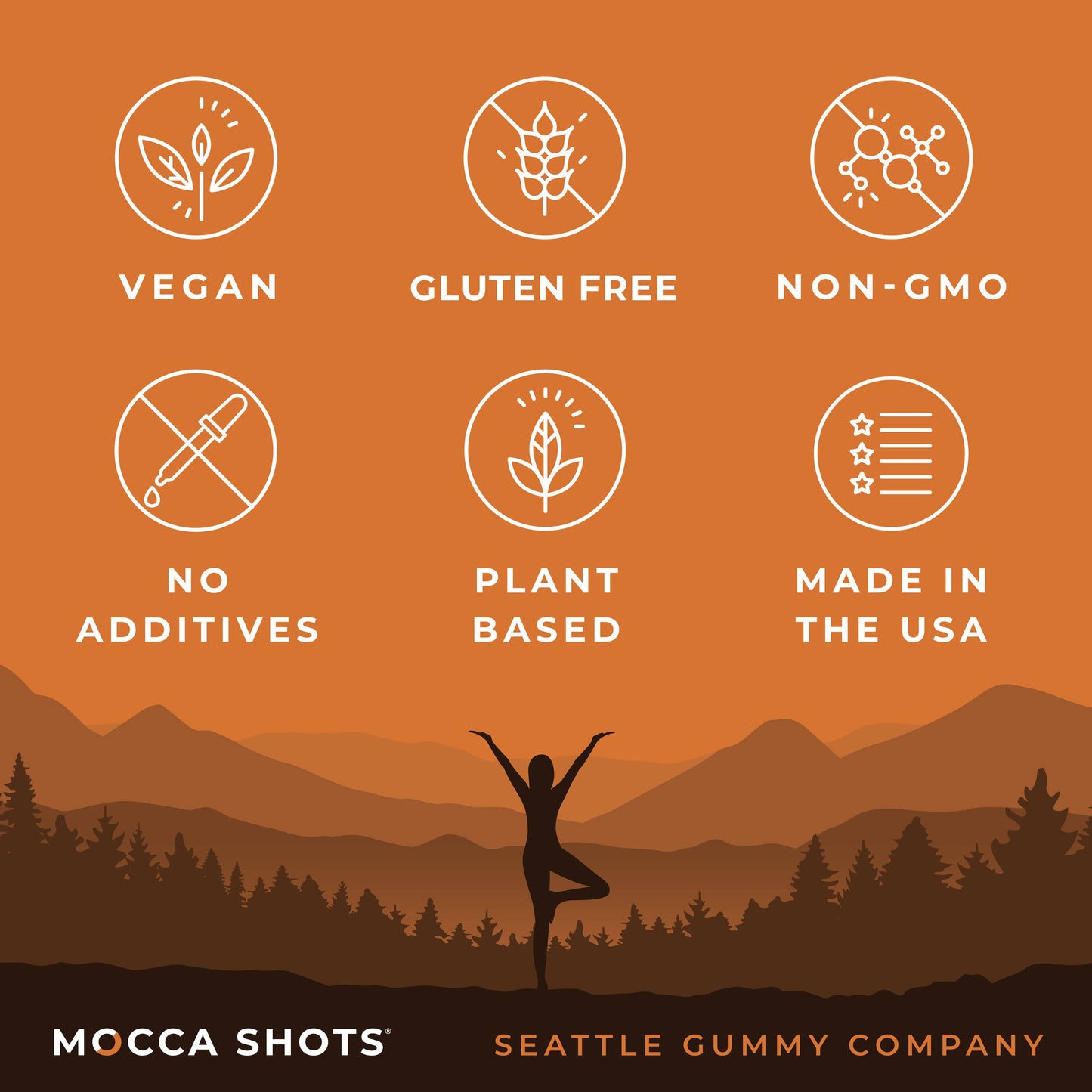 Mocca Shots Salted Caramel Chocolate Caffeine Gummy |12-Pack