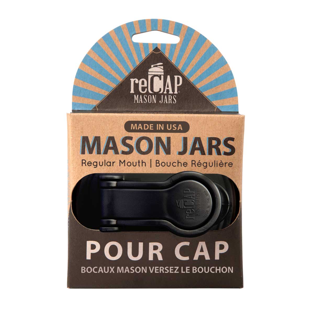 Mason Jar Pour Lid, by reCAP® - Case of 12