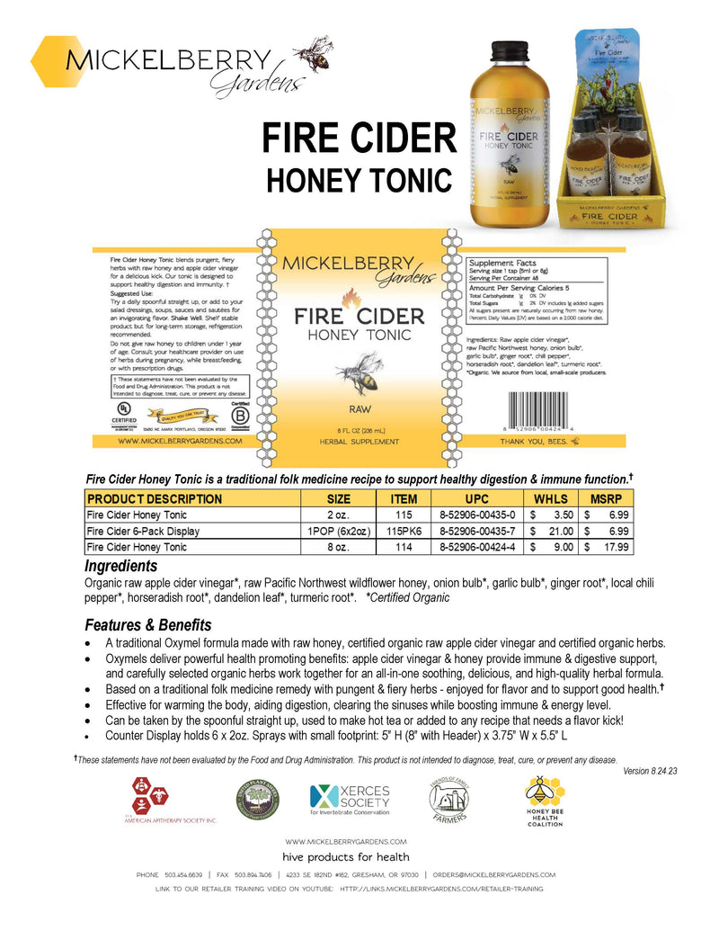 Fire Cider Honey Tonic
