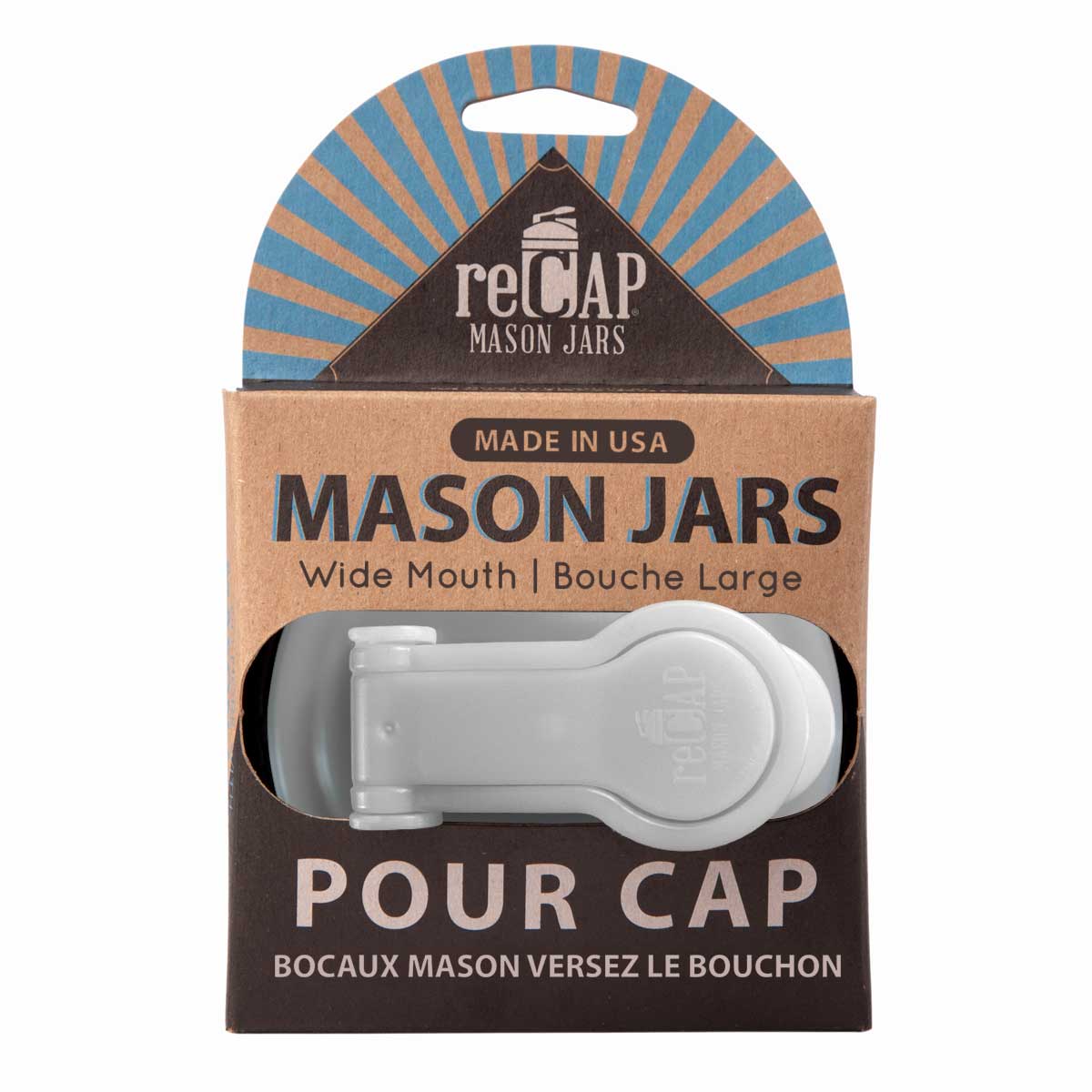 Mason Jar Pour Lid, by reCAP® - Case of 12