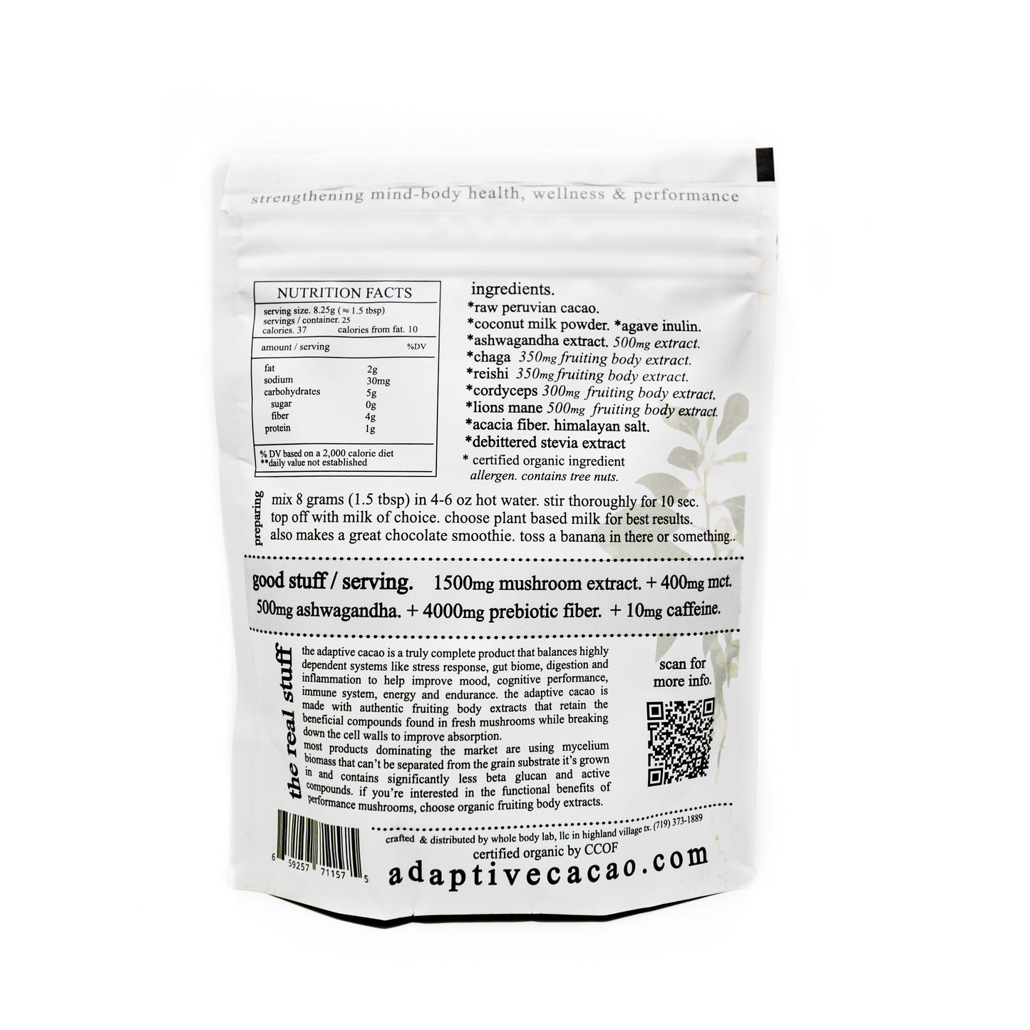 adaptive cacao. performance superfood.