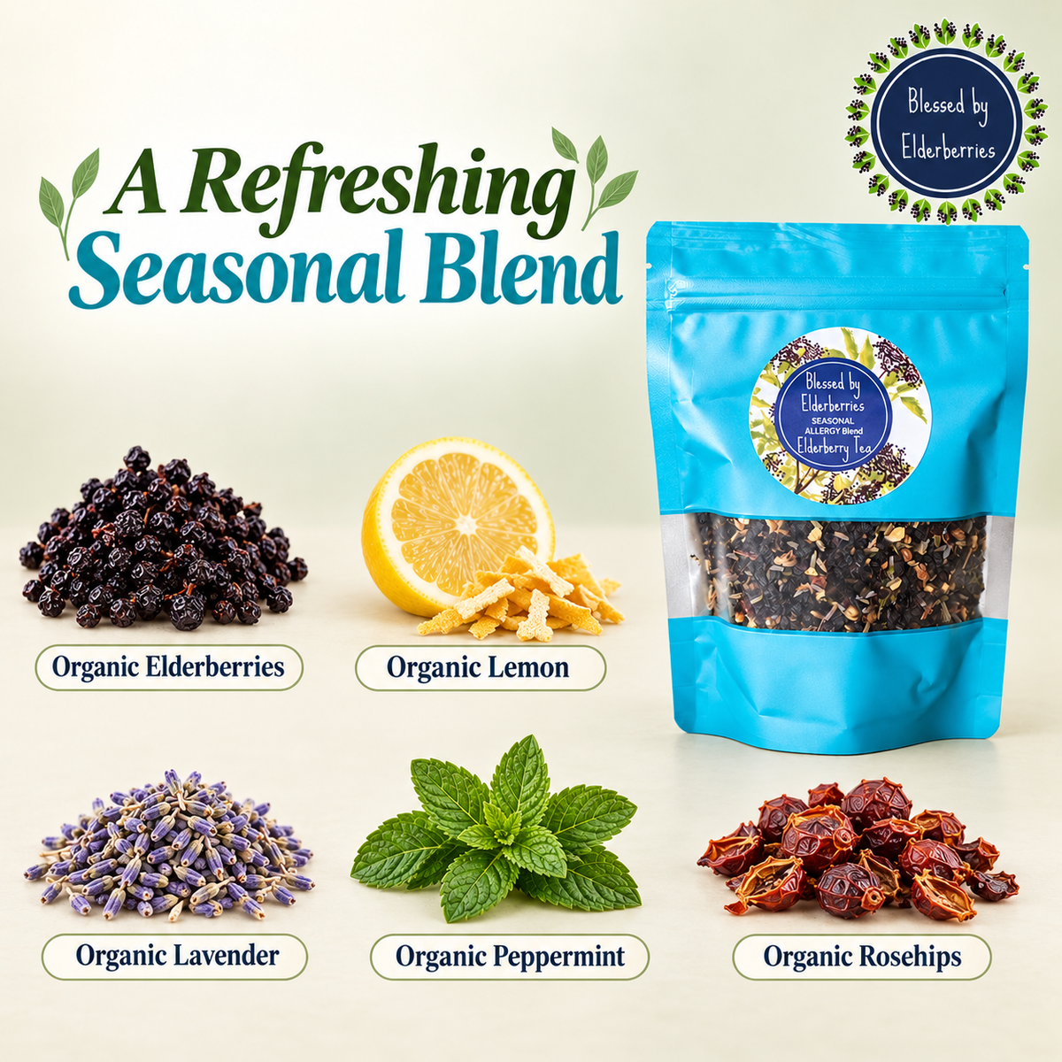 Fall Herbal Comfort Bundle | 3 Elderberry Herbal Teas + Tea Steeper