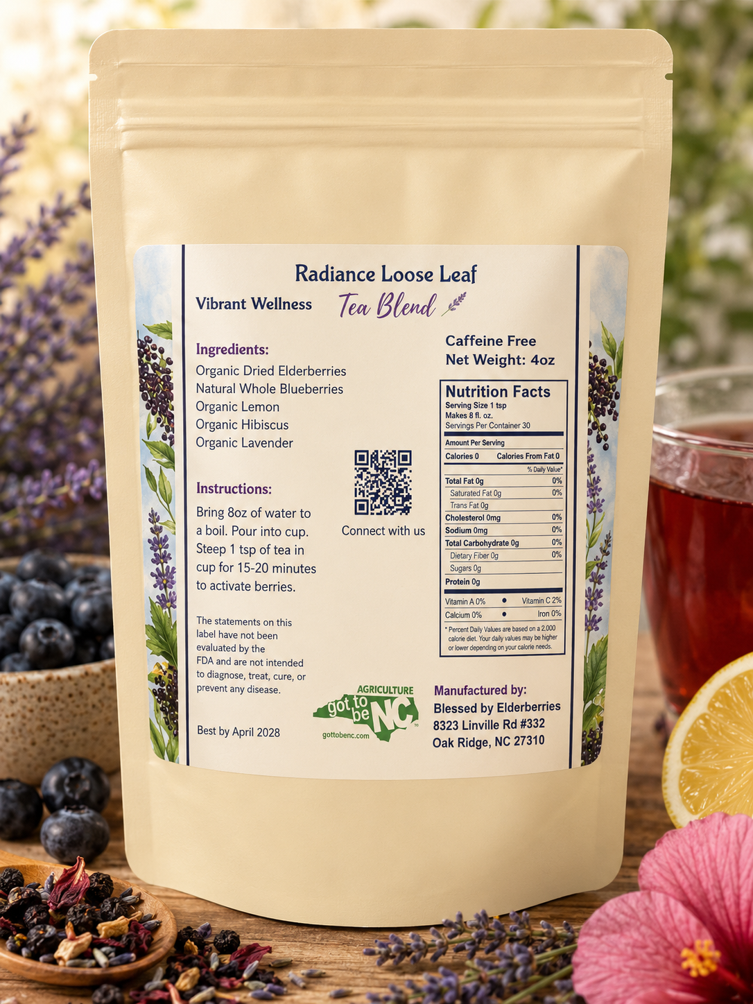 Radiance blend elderberry tea