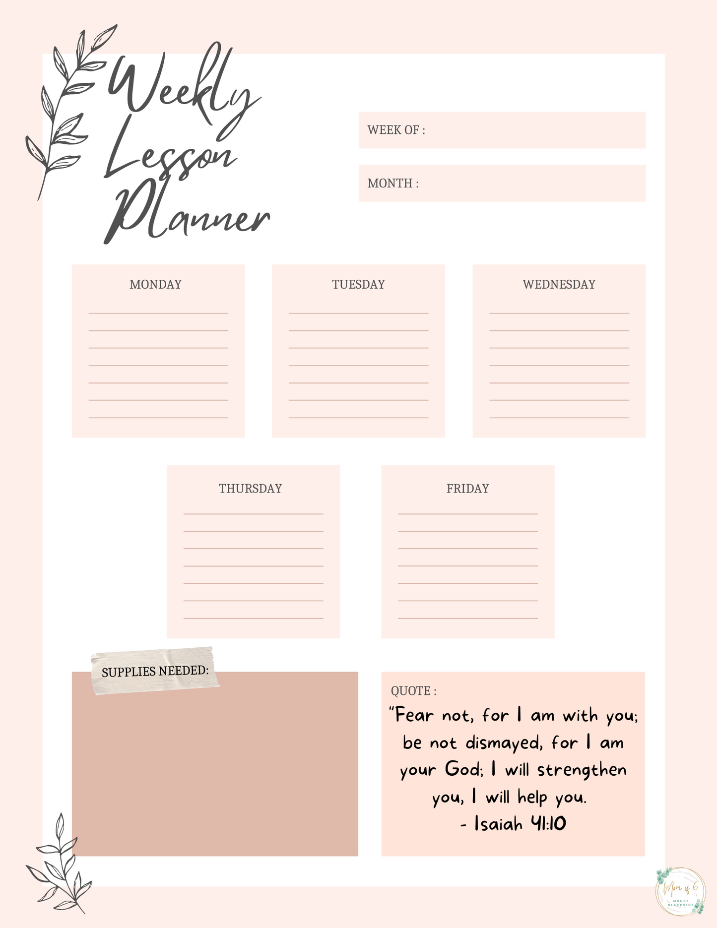 Digital Homeschool Planner