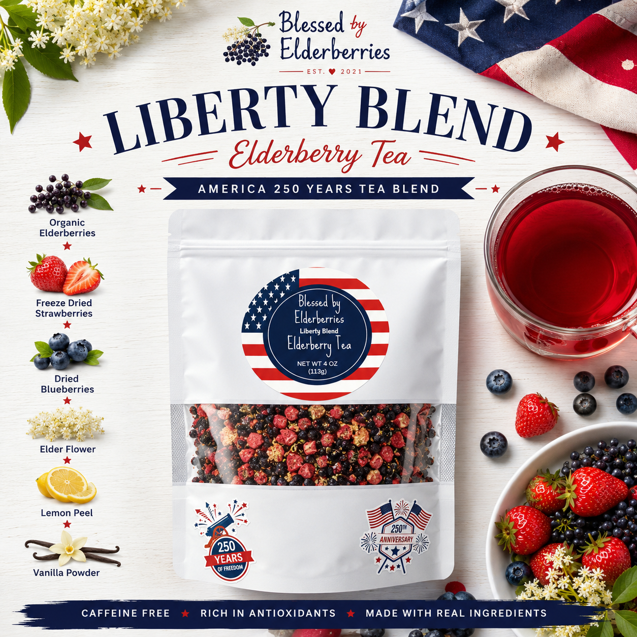 Liberty Blend Elderberry Herbal Tea