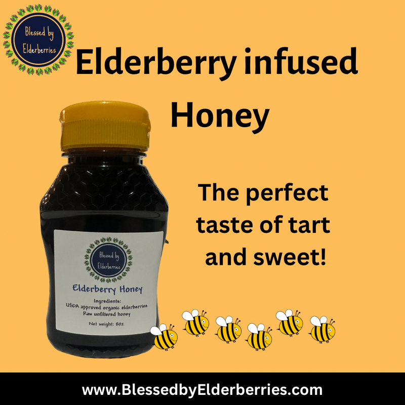 Elderberry infused Honey