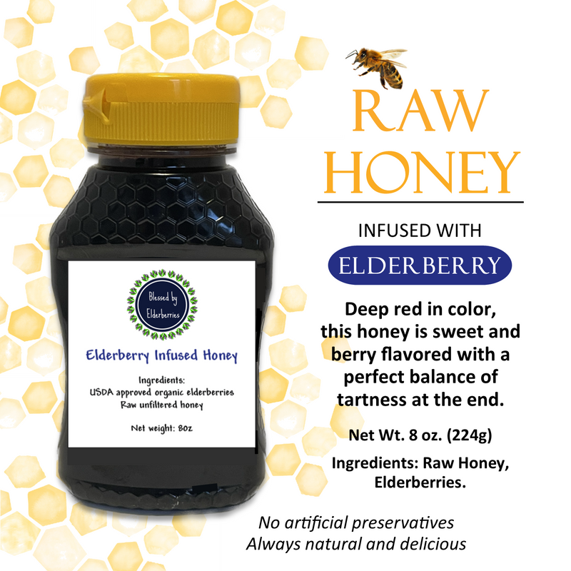 Elderberry infused Honey