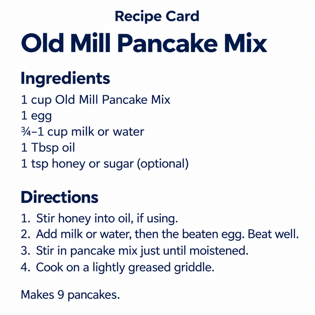 Old Mill of Guilford Pancake Mixes