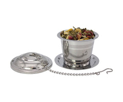 Premium Stainless Steel Loose Leaf Tea Infuser with Tray