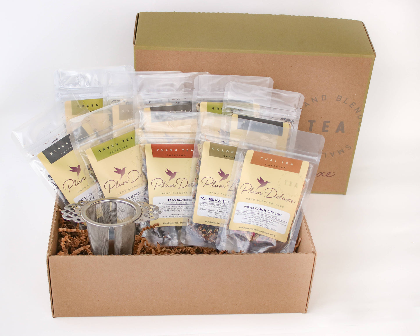 Deluxe Tea Gift Box (10 Teas + Infuser Gift Set)