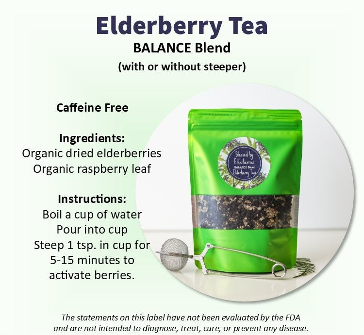 16oz Elderberry Syrup and Tea Christmas Bundle