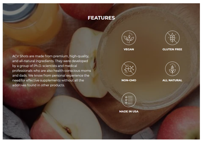 Apple Cider Vinegar Shots SUGAR FREE 48-Servings | 12-Pack