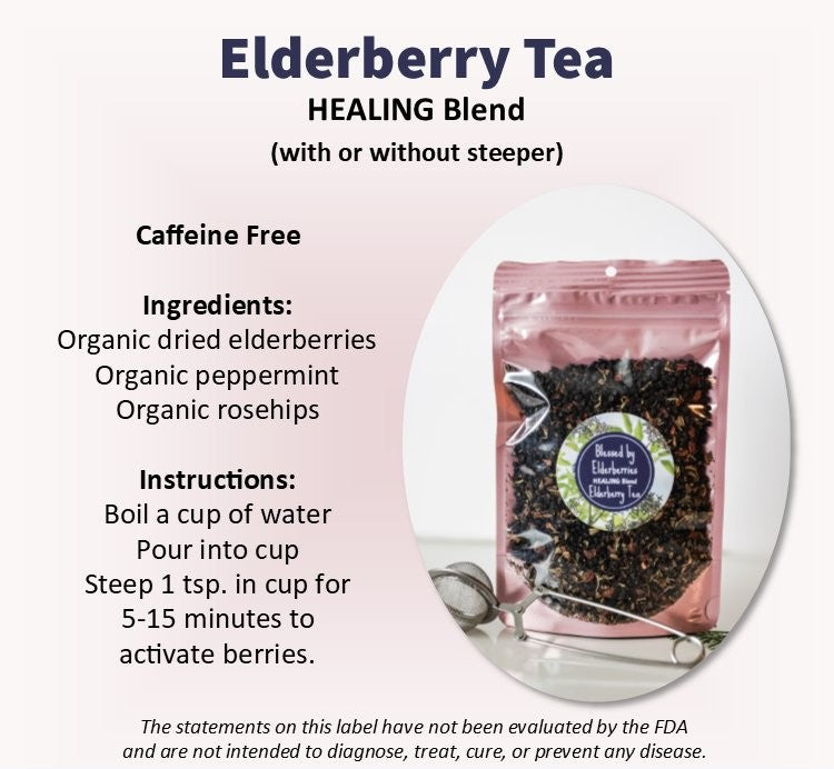 16oz Elderberry Syrup and Tea Christmas Bundle