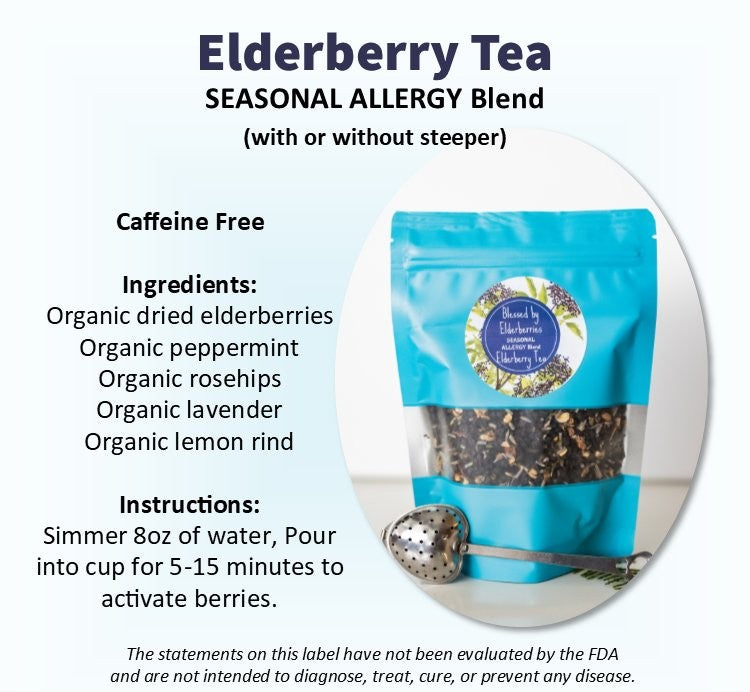 16oz Elderberry Syrup and Tea Christmas Bundle