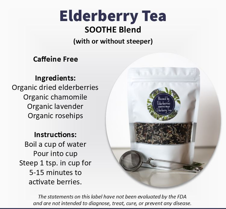 16oz Elderberry Syrup and Tea Christmas Bundle